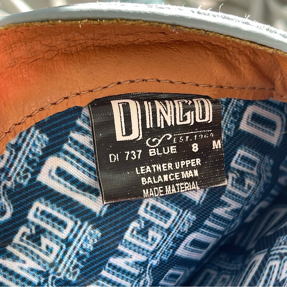 Dingo Women’s Gypsy Studded Embroidered Fringed Blue Western Boots Size 8 - Picture 6 of 11